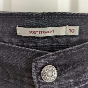Levi’s straight leg black stretch jeans